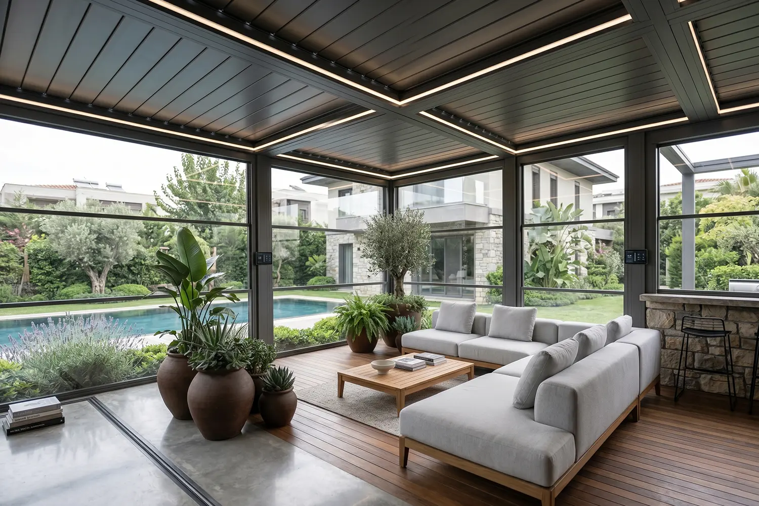 Bioklimatik Pergola Tasarımı
