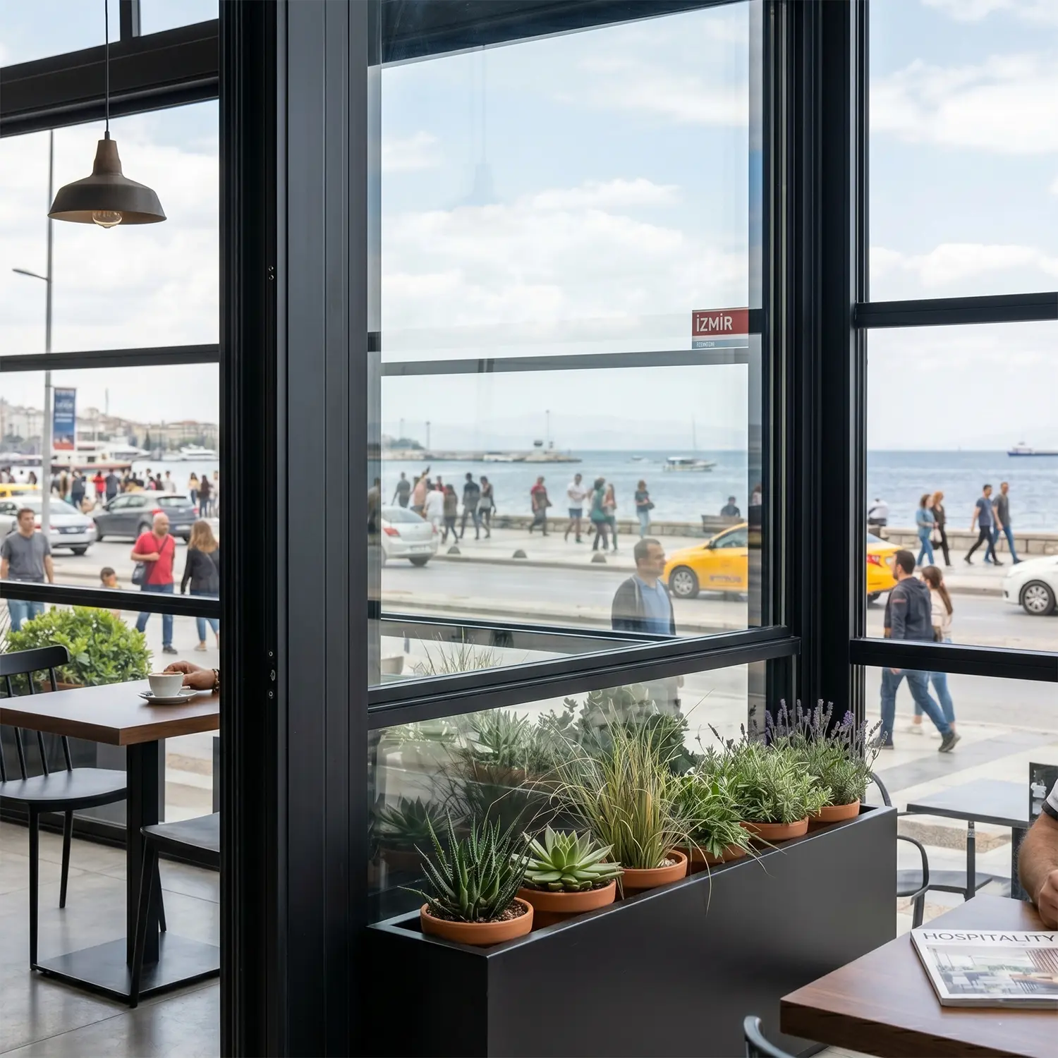 Cafe Rüzgar Kırıcı Tasarımı